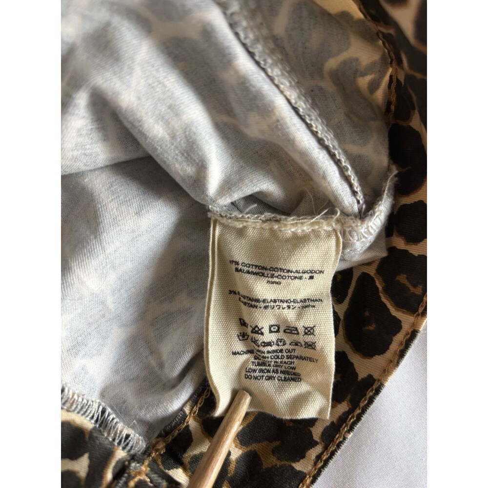 Free People We The Free Animal Print Pants Size 24 Leopard Jeans - Picture 4 of 4